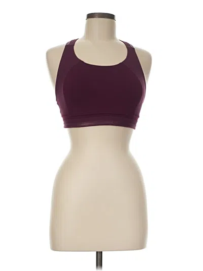 Pre-owned Lululemon Athletica Sports Bra In Burgundy