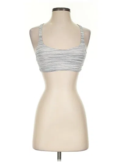 Pre-owned Lululemon Athletica Sports Bra In Silver