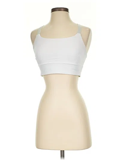 Pre-owned Lululemon Athletica Sports Bra In White