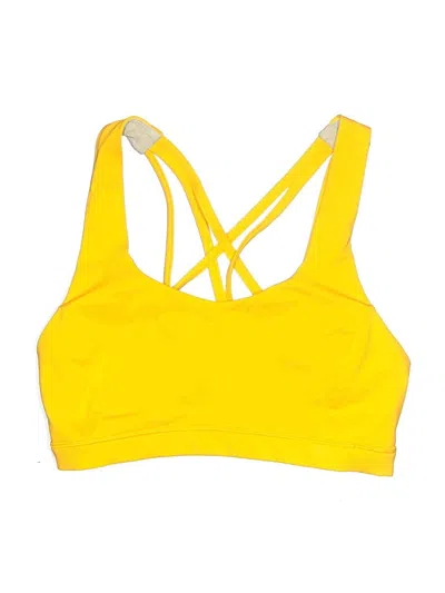 Pre-owned Lululemon Athletica Sports Bra In Yellow