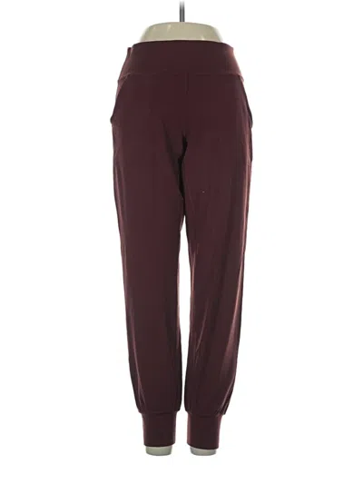 Pre-owned Lululemon Athletica Sweatpants In Burgundy