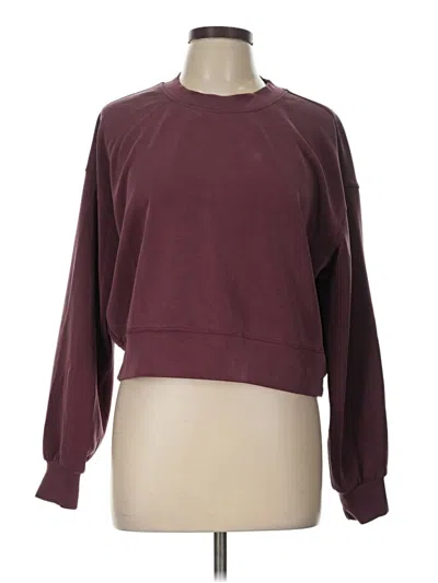 Pre-owned Lululemon Athletica Sweatshirt In Burgundy