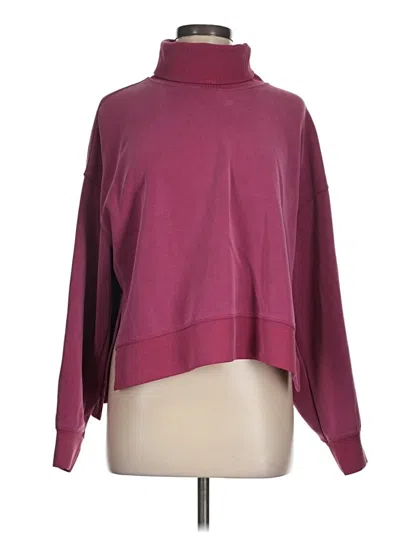 Pre-owned Lululemon Athletica Sweatshirt In Burgundy