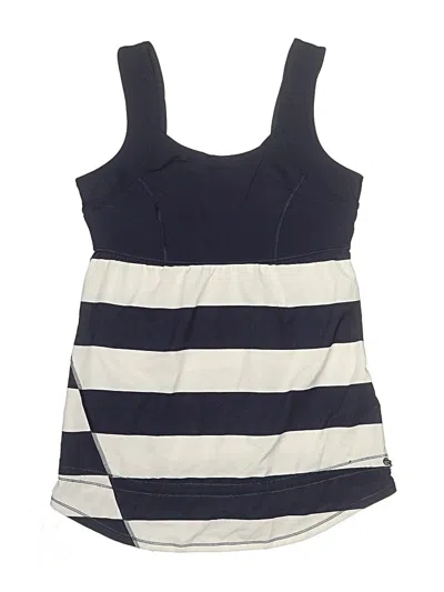 Pre-owned Lululemon Athletica Swimsuit Top Blue Stripes Pattern Swimwear