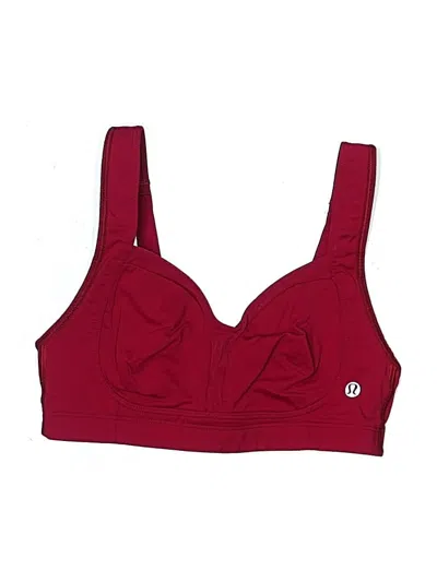 Pre-owned Lululemon Athletica Swimsuit Top Burgundy Swimwear