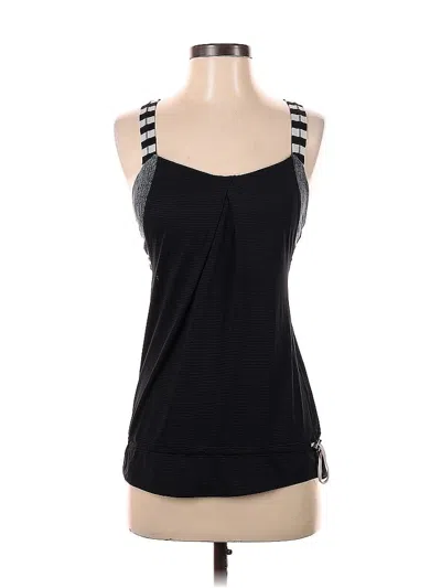 Pre-owned Lululemon Athletica Tank Top Black Halter Neckline Tops