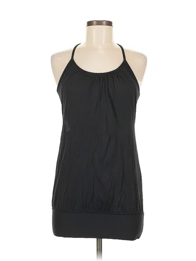 Pre-owned Lululemon Athletica Tank Top Black Halter Neckline Tops