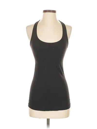 Pre-owned Lululemon Athletica Tank Top Black Halter Neckline Tops