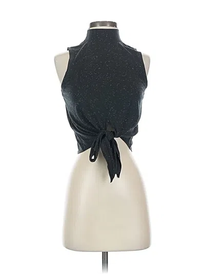 Pre-owned Lululemon Athletica Tank Top Black Halter Neckline Tops