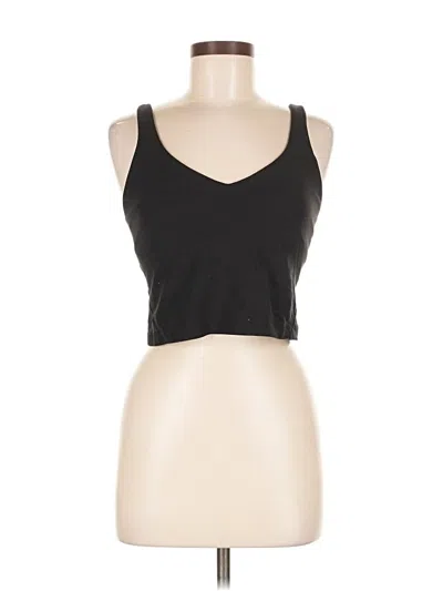Pre-owned Lululemon Athletica Tank Top Black Halter Neckline Tops