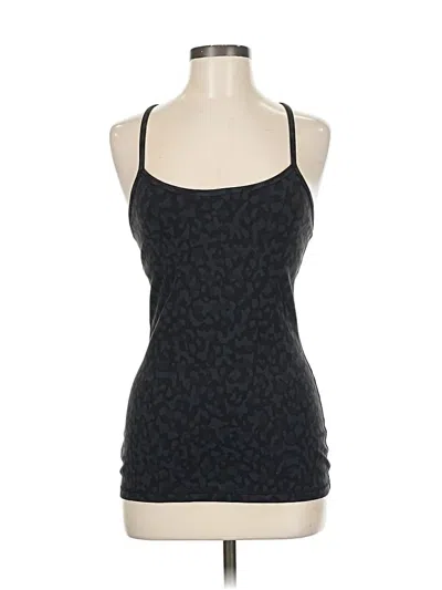Pre-owned Lululemon Athletica Tank Top Black Halter Neckline Tops