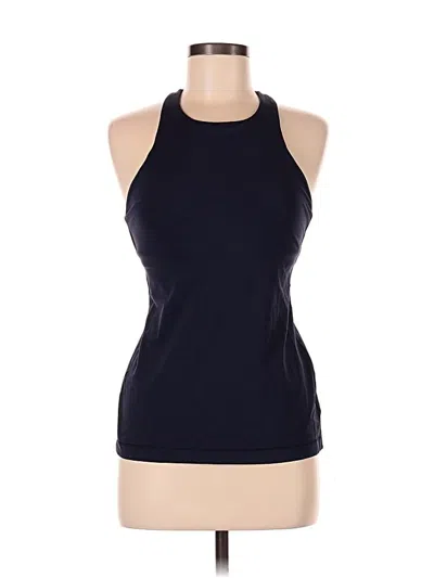 Pre-owned Lululemon Athletica Tank Top Black Halter Neckline Tops
