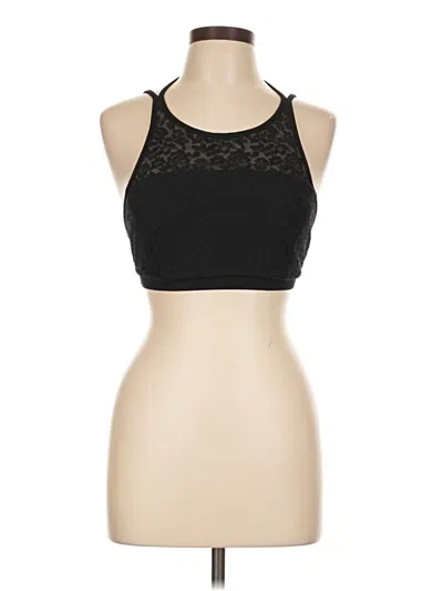 Pre-owned Lululemon Athletica Tank Top Black Halter Neckline Tops