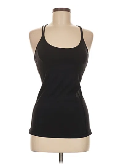 Pre-owned Lululemon Athletica Tank Top Black Halter Neckline Tops