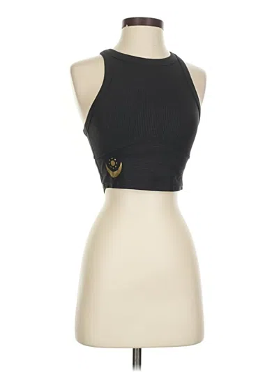 Pre-owned Lululemon Athletica Tank Top Black Halter Neckline Tops
