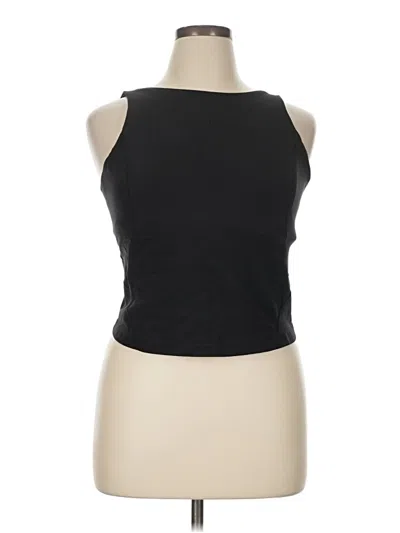 Pre-owned Lululemon Athletica Tank Top Black Halter Neckline Tops