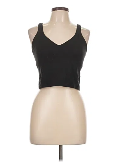 Pre-owned Lululemon Athletica Tank Top Black Halter Neckline Tops