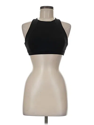 Pre-owned Lululemon Athletica Tank Top Black Halter Neckline Tops