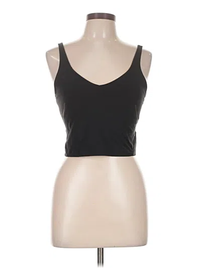 Pre-owned Lululemon Athletica Tank Top Black Halter Neckline Tops