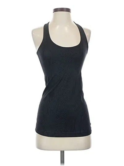 Pre-owned Lululemon Athletica Tank Top Black Halter Neckline Tops