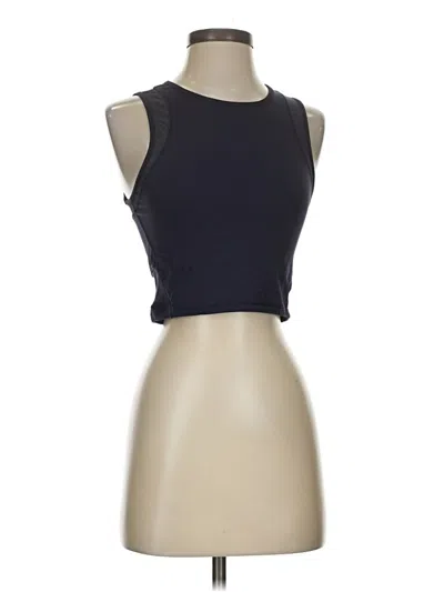 Pre-owned Lululemon Athletica Tank Top Black Halter Neckline Tops