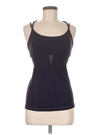 Pre-owned Lululemon Athletica Tank Top Black Halter Neckline Tops