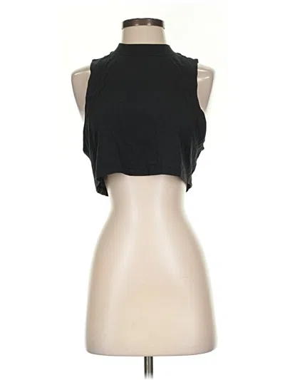 Pre-owned Lululemon Athletica Tank Top Black Halter Neckline Tops
