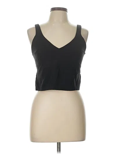 Pre-owned Lululemon Athletica Tank Top Black Halter Neckline Tops
