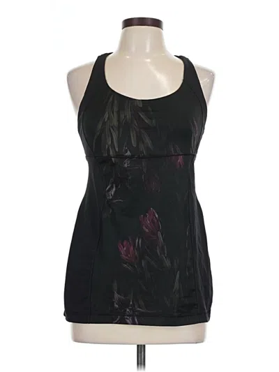 Pre-owned Lululemon Athletica Tank Top Black Halter Neckline Tops