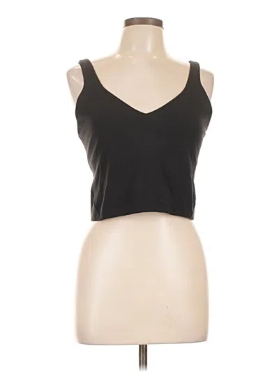 Pre-owned Lululemon Athletica Tank Top Black Halter Neckline Tops