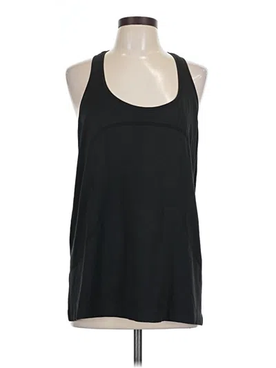 Pre-owned Lululemon Athletica Tank Top Black Halter Neckline Tops
