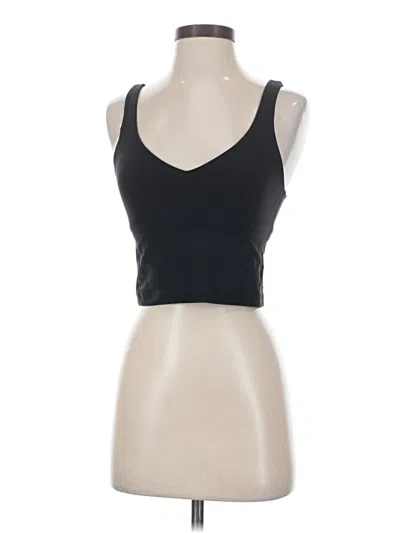 Pre-owned Lululemon Athletica Tank Top Black Halter Neckline Tops