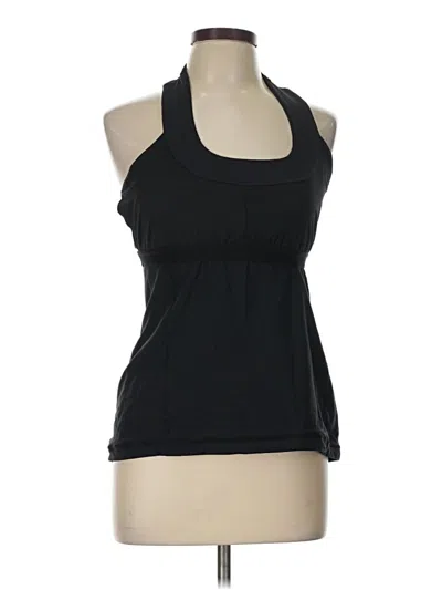Pre-owned Lululemon Athletica Tank Top Black Halter Neckline Tops