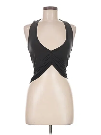 Pre-owned Lululemon Athletica Tank Top Black Halter Neckline Tops