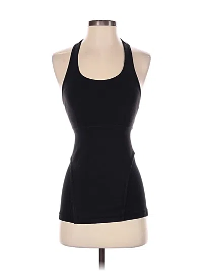 Pre-owned Lululemon Athletica Tank Top Black Halter Neckline Tops