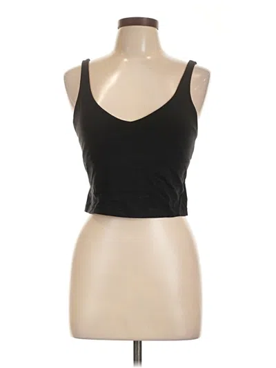 Pre-owned Lululemon Athletica Tank Top Black Halter Neckline Tops