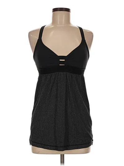 Pre-owned Lululemon Athletica Tank Top Black Halter Neckline Tops