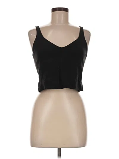 Pre-owned Lululemon Athletica Tank Top Black Halter Neckline Tops