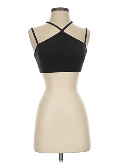 Pre-owned Lululemon Athletica Tank Top Black Halter Neckline Tops