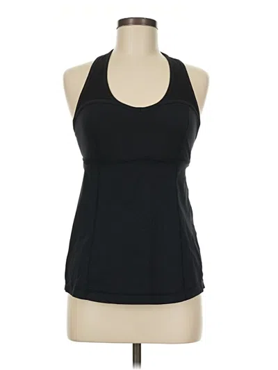 Pre-owned Lululemon Athletica Tank Top Black Halter Neckline Tops