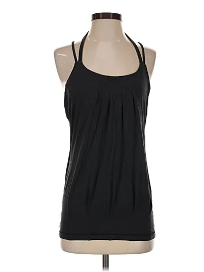 Pre-owned Lululemon Athletica Tank Top Black Halter Neckline Tops