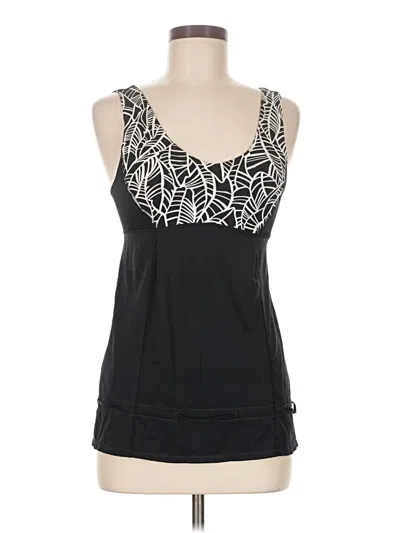 Pre-owned Lululemon Athletica Tank Top Black Plunge Neckline Tops