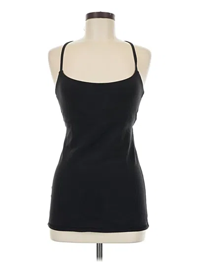 Pre-owned Lululemon Athletica Tank Top Black Solid Pattern Halter Neckline Tops