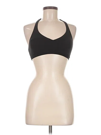 Pre-owned Lululemon Athletica Tank Top Black Solid Pattern Halter Neckline Tops