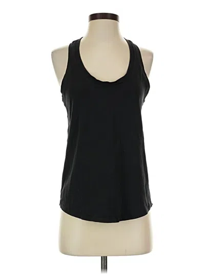 Pre-owned Lululemon Athletica Tank Top Black Solid Pattern Halter Neckline Tops