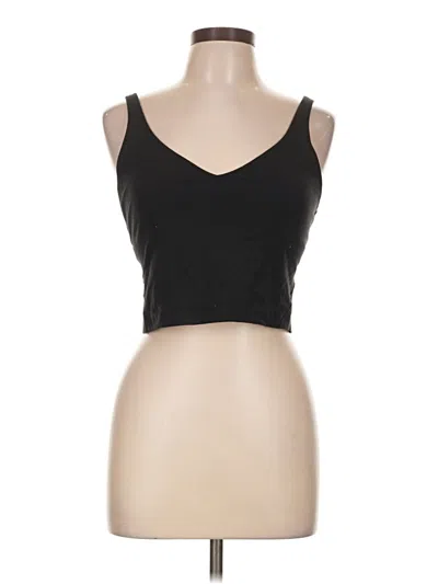 Pre-owned Lululemon Athletica Tank Top Black Strapless Neckline Tops