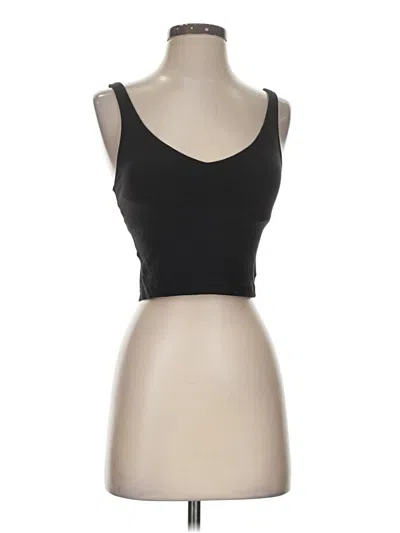Pre-owned Lululemon Athletica Tank Top Black Strapless Neckline Tops