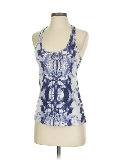 Pre-owned Lululemon Athletica Tank Top Blue Halter Neckline Tops