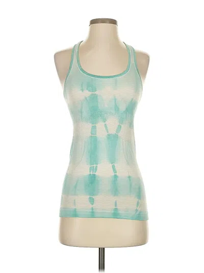 Pre-owned Lululemon Athletica Tank Top Blue Halter Neckline Tops