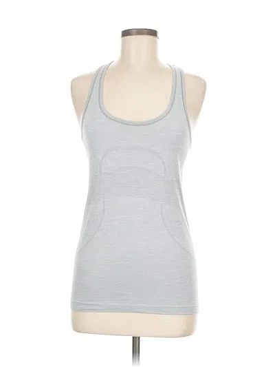 Pre-owned Lululemon Athletica Tank Top Blue Halter Neckline Tops